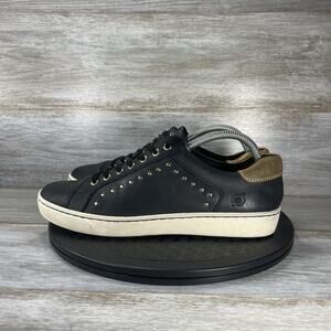 Born Women’s Sur Stuttered Lace Up Black Leather Sneakers Size 9.5 M
